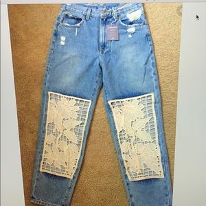 Carmar Crochet panel boyfriend jeans
